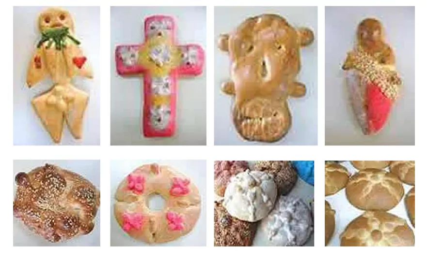 Variedades regionales del pan de muerto en México 
