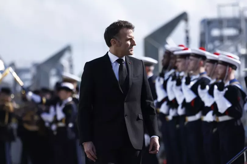 Fotografía del presidente francés, Enmanuel Macron, este lunes.