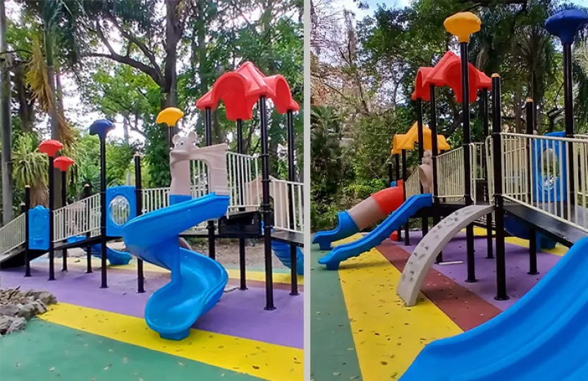 Este nuevo espacio ha sido diseñado con rampas de acceso y juegos adaptados.