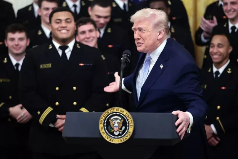El presidente estadounidense, Donald Trump, en una rueda de prensa el pasado 20 de marzo.