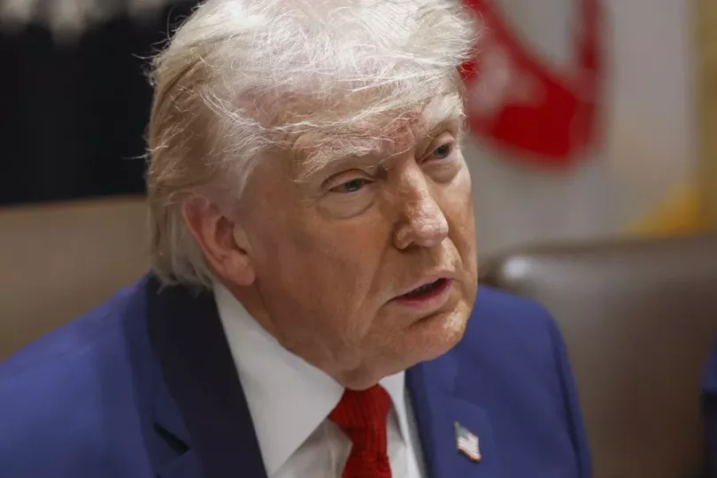 El presidente estadounidense, Donald Trump, en una reunión con su gabinete este 26 de marzo.