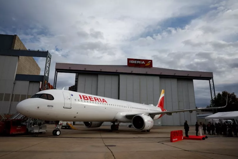 Foto de archivo de un Airbus A321XLR de Iberia en Madrid