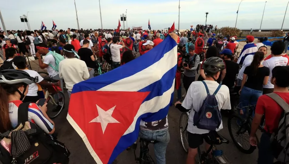 Movilización de la 'Parada Juvenil Antiimperialista' en La Habana 