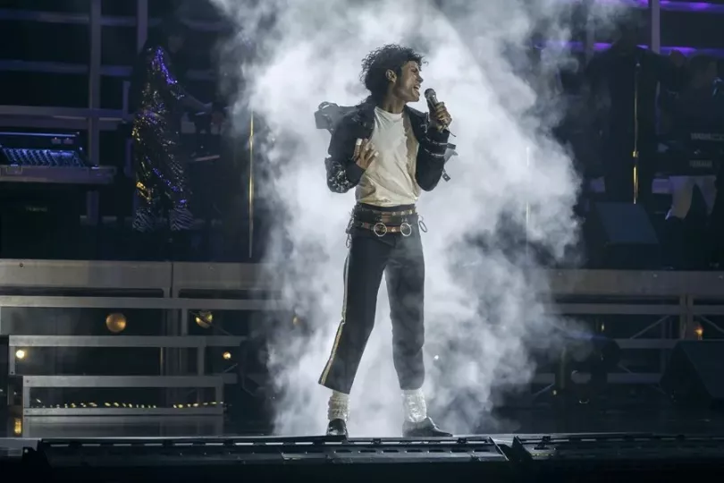 Michael Jackson, en la película 'Michael', interpretado por Jaafar Jackson.