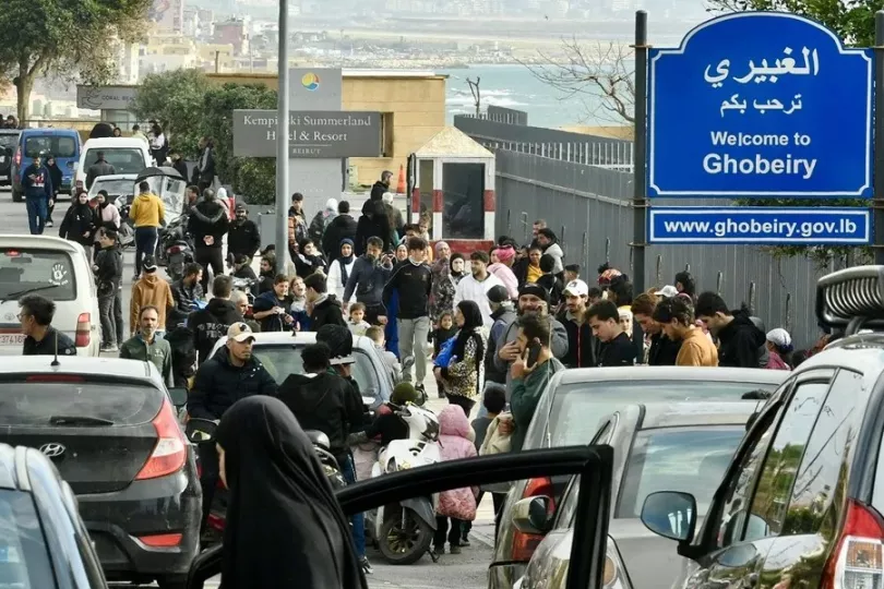 Vista de zonas urbanas en Beirut relacionadas con las recientes órdenes de evacuación.