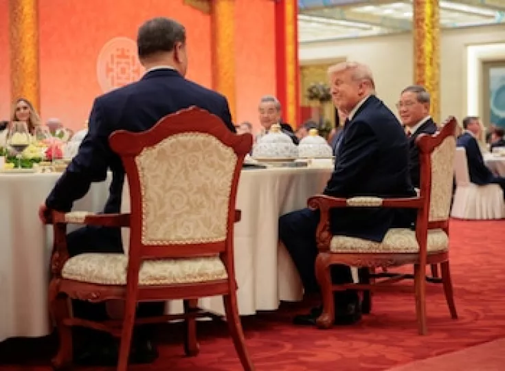 Donald Trump y Xi Jinping durante una reunión oficial.
