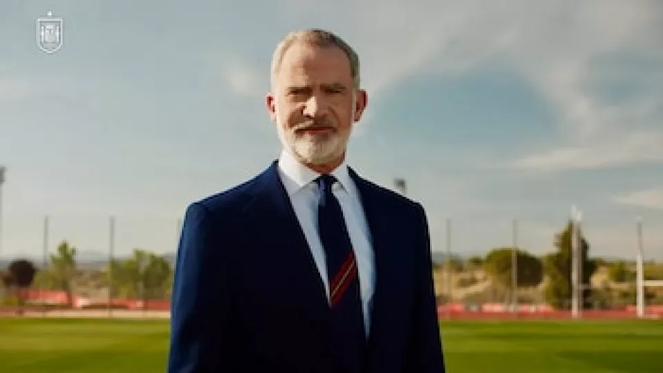 Felipe VI durante su intervención en el vídeo oficial de la selección española.