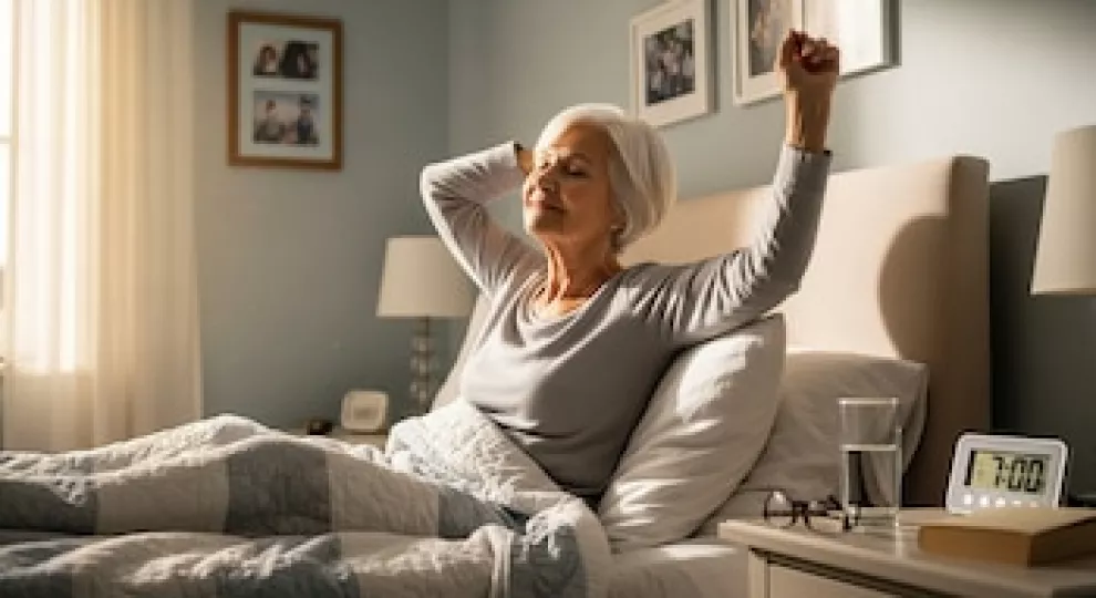 Representación gráfica relacionada con el sueño y el descanso en adultos mayores.