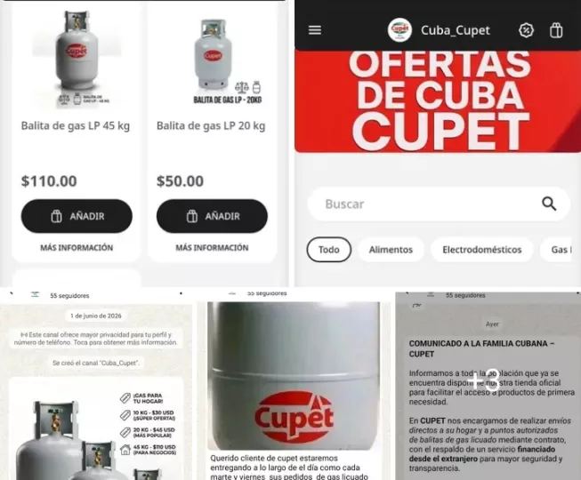 Captura de pantalla de un aviso de alerta sobre estafas digitales que utilizan el nombre de la Unión Cuba-Petróleo.