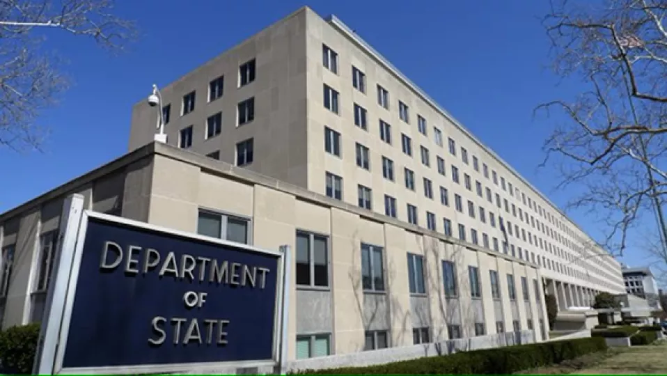 Sello oficial del Departamento de Estado de los Estados Unidos.