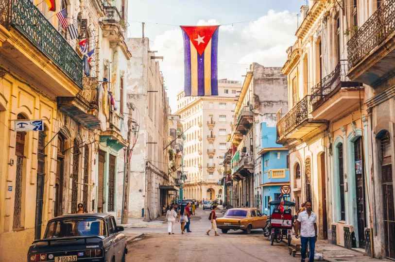 Vista panorámica de una zona turística en Cuba.