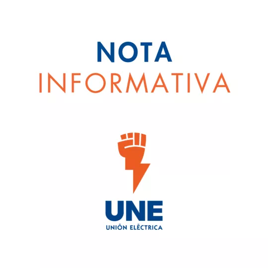 Gráfico informativo de la Unión Eléctrica sobre el estado del sistema eléctrico nacional.