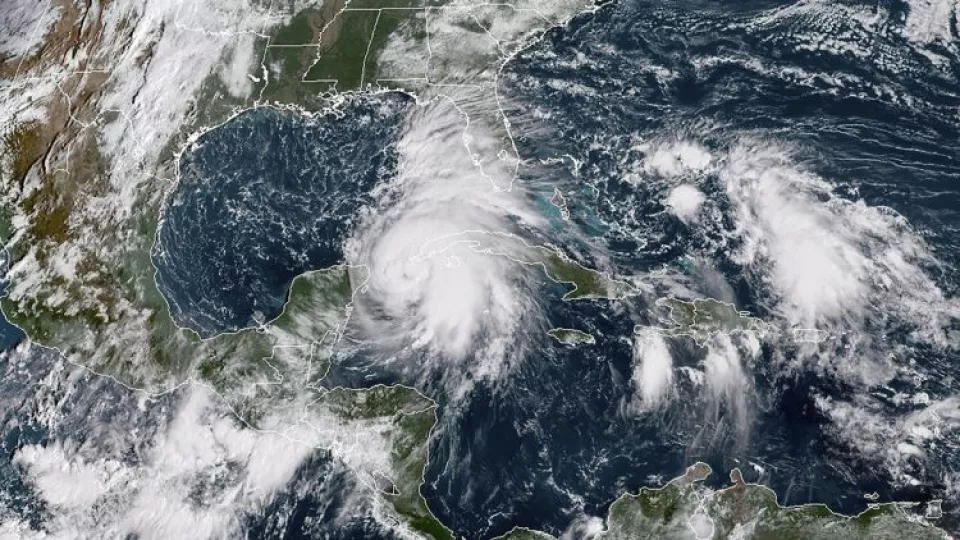 Imagen satelital del huracán Michael durante su paso por Cuba en octubre de 2018.