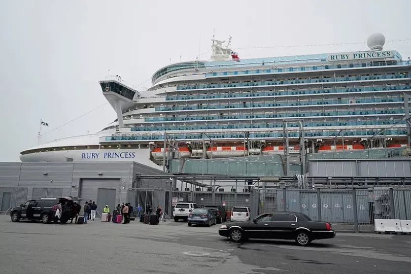 El Ruby Princess atracado en San Francisco