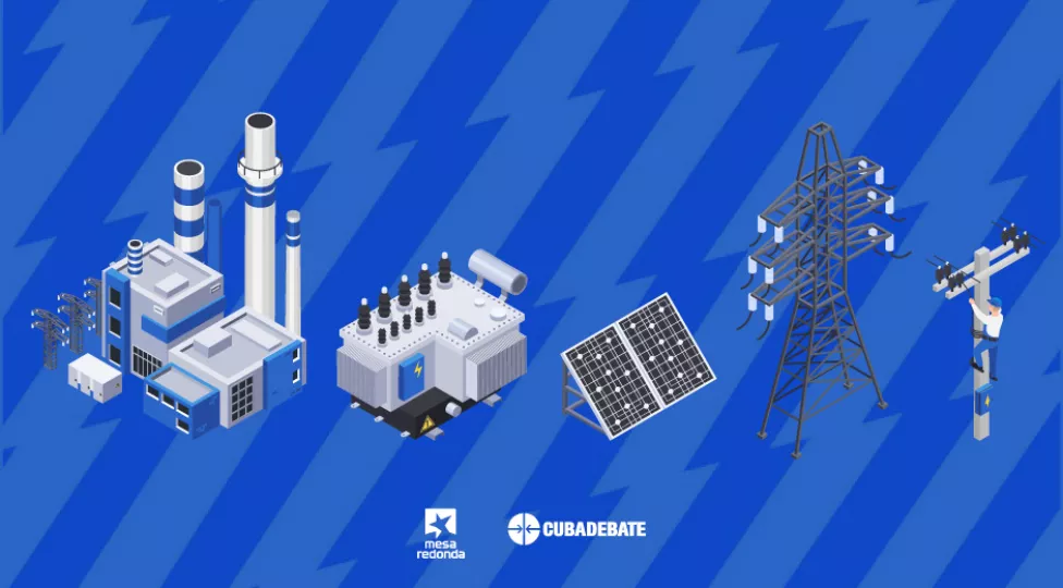 Infografía o imagen representativa del Sistema Eléctrico Nacional de Cuba.