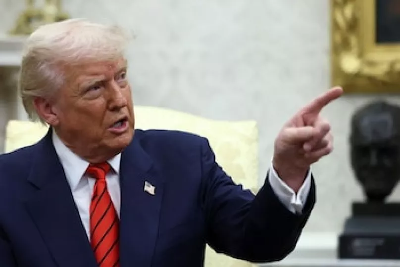 Donald Trump durante una intervención oficial.