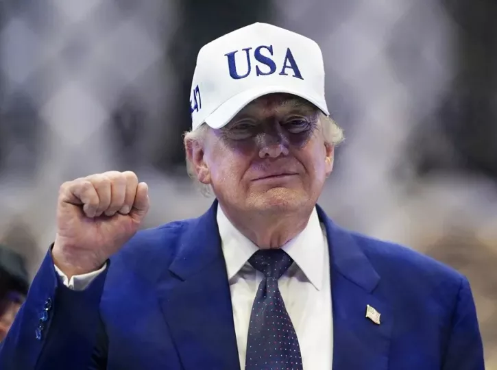 Donald Trump durante un acto oficial en el marco de las celebraciones por el aniversario de la independencia de Estados Unidos.