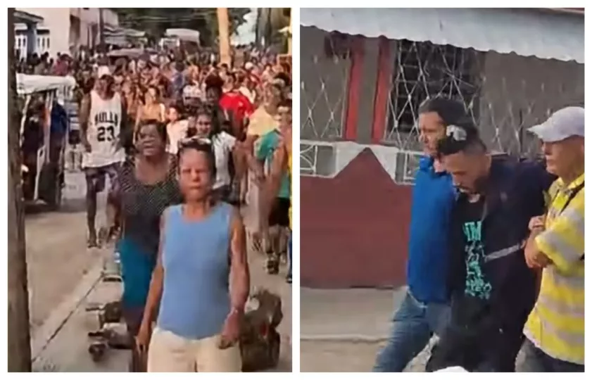 Vecinos de La Habana confrontan a operarios de la Empresa Eléctrica por presuntas irregularidades en el servicio.