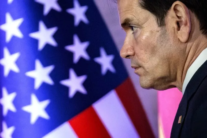 El secretario de Estado estadounidense, Marco Rubio, durante su intervención en la reunión de cancilleres de la ASEAN en Manila.