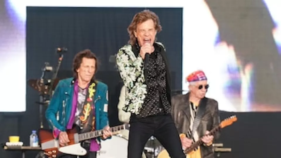 Mick Jagger durante una presentación en vivo con The Rolling Stones.