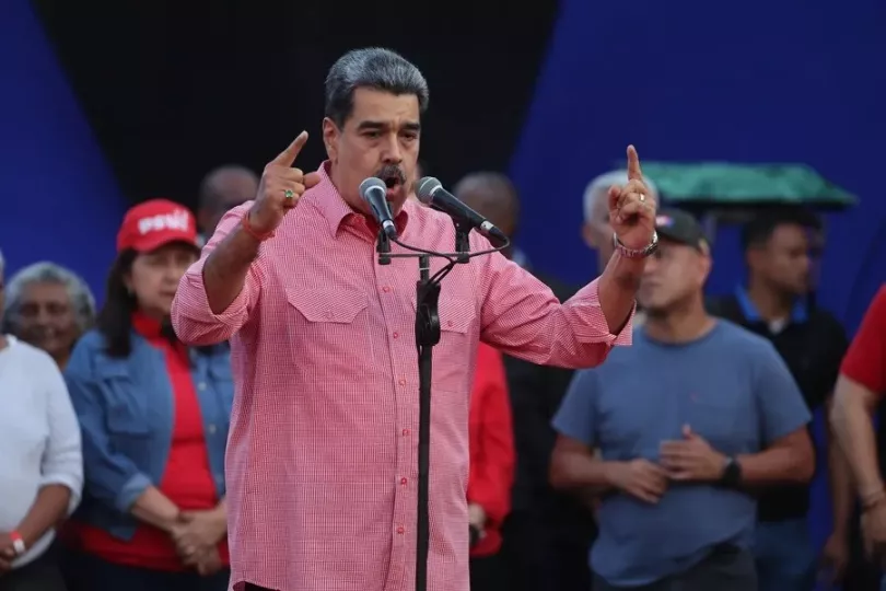 Nicolás Maduro durante una comparecencia pública antes de su detención.