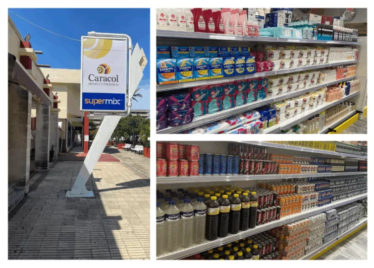 Vista exterior del establecimiento Mercado Caracol Comodoro tras su reapertura.