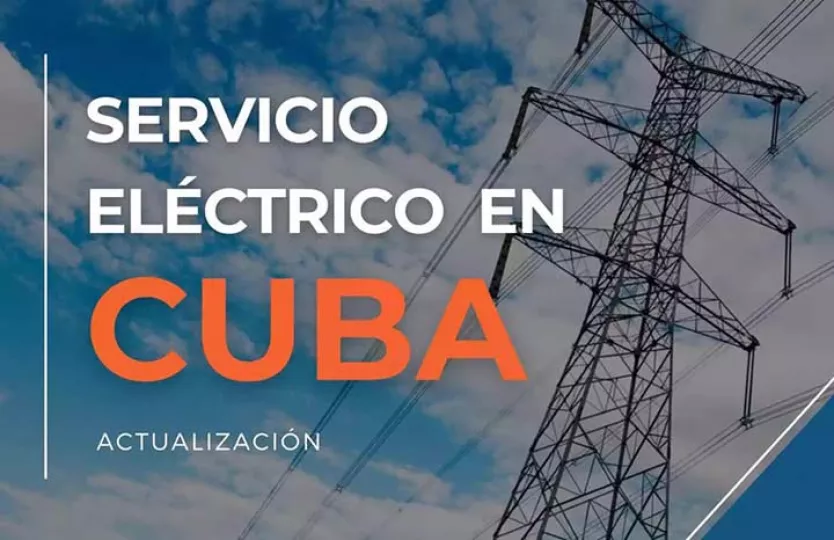 Logotipo y elementos visuales del sistema eléctrico nacional durante el proceso de sincronización.