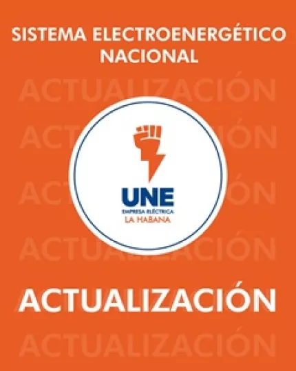Infografía del Sistema Electroenergético Nacional mostrando niveles de afectación eléctrica.