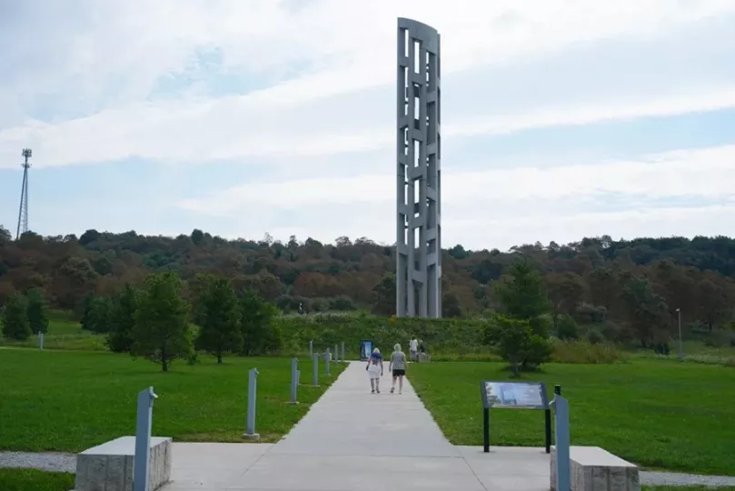 Vista panorámica del Memorial Nacional del Vuelo 93 en Shanksville, Pensilvania.