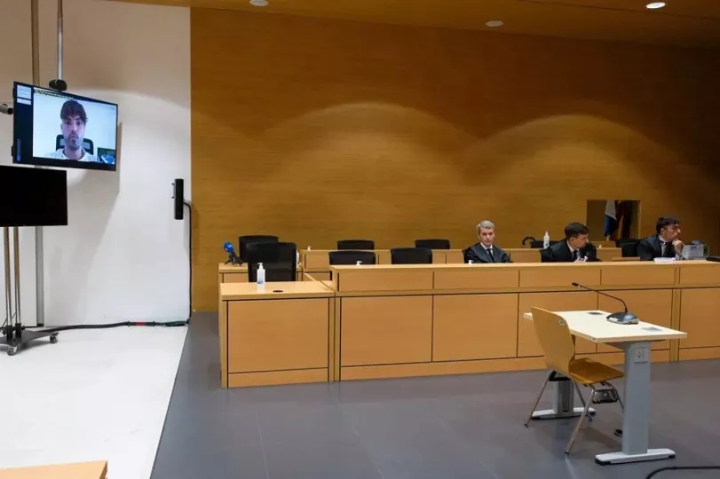 Imagen del juicio celebrado en Las Palmas de Gran Canaria donde se procesó a los exjugadores por el caso de pornografía infantil.