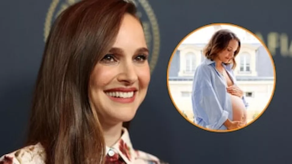 Natalie Portman caminando por las calles de París junto a su pareja mientras cargan a su recién nacido.