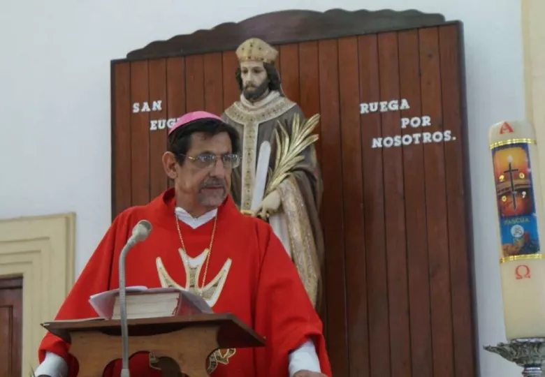 Retrato oficial de monseñor Mario Eusebio Mestril Vega, primer obispo de la Diócesis de Ciego de Ávila.