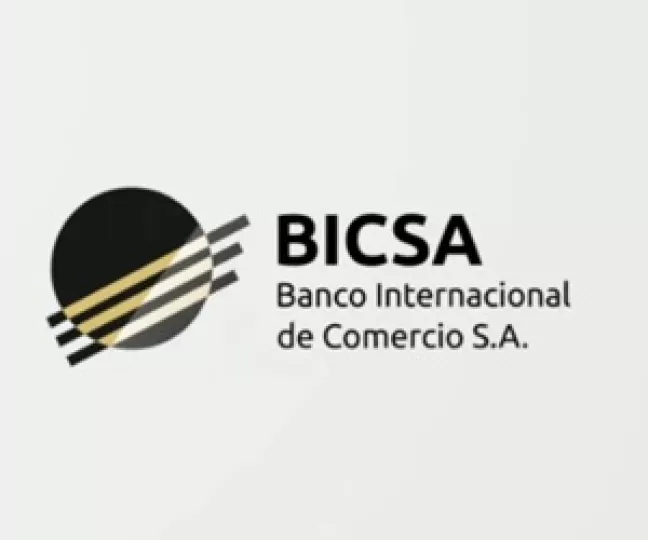 Logotipo y sede del Banco Internacional de Comercio S.A. (BICSA).