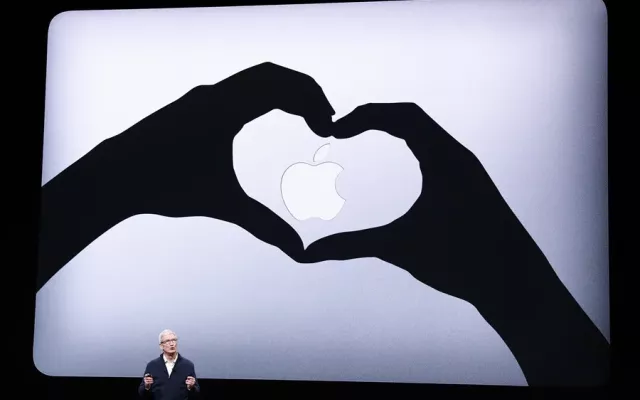 Fotografía de archivo durante un lanzamiento de productos de Apple.
