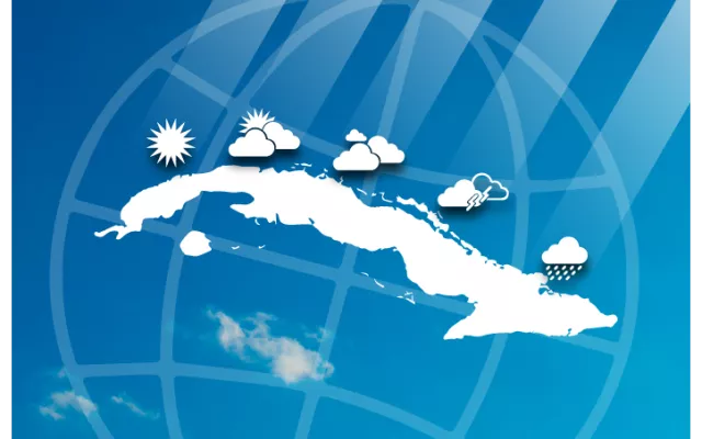 Imagen del pronóstico meteorológico de la Agencia Cubana de Noticias