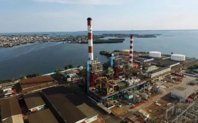 Vista exterior de la Central Termoeléctrica Carlos Manuel de Céspedes en la provincia de Cienfuegos.